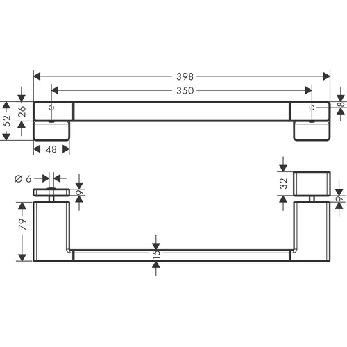 Hansgrohe AddStoris Dušo durų rankena, 41759340, 398 mm image 2