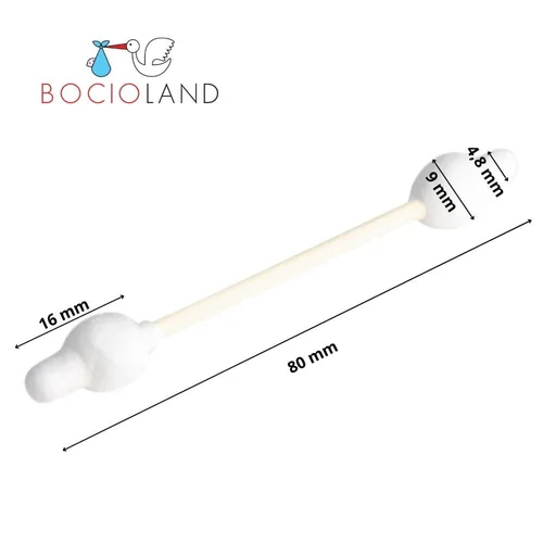 Bocioland krapštukai ausims vaikiški saugus medvilniniai BL159, 60 vnt image 2