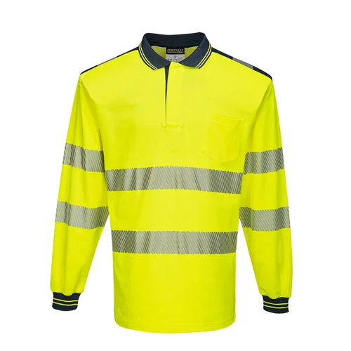 Portwest T184 Gero matomumo polo marškinėliai Geltona/Mėlyna image 2