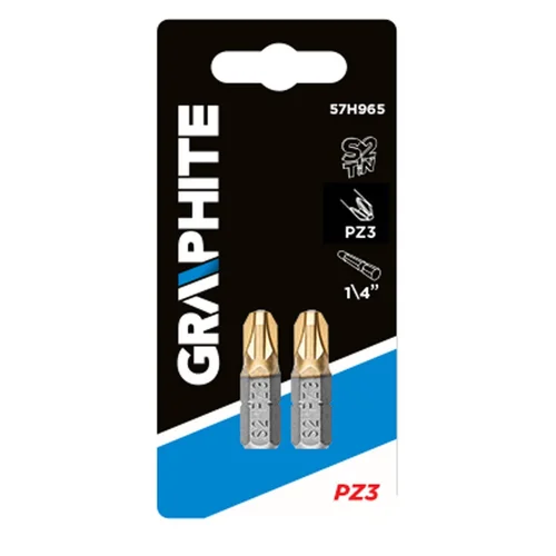GRAPHITE Antgaliukų komplektas PZ3, 25 mm, 1/4", 2 vnt. image 2