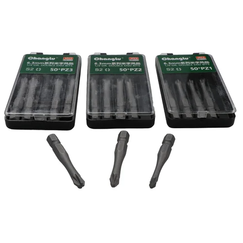 CHANGLU TOOLS POZIDRIV smūginis antgalis 1/4" (6.3 mm), PZ #2 x 50 mm, 5 Vnt. image 3