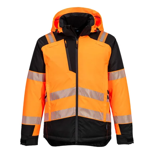 PORTWEST T160 žieminė matomumo striukė 4XL Oranžinė/Juoda image 1