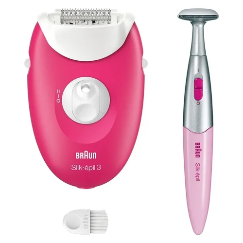 Braun Silk•épil 3 SE3-202 epiliatorius, balta/rožinė image 3