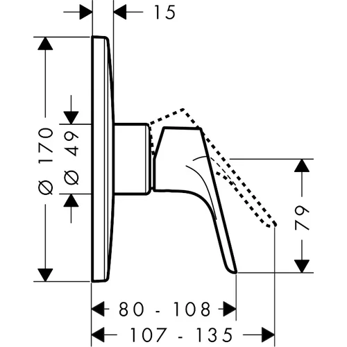 Hansgrohe Focus HighFlow potinkinis dušo maišytuvas, 31964000 image 2
