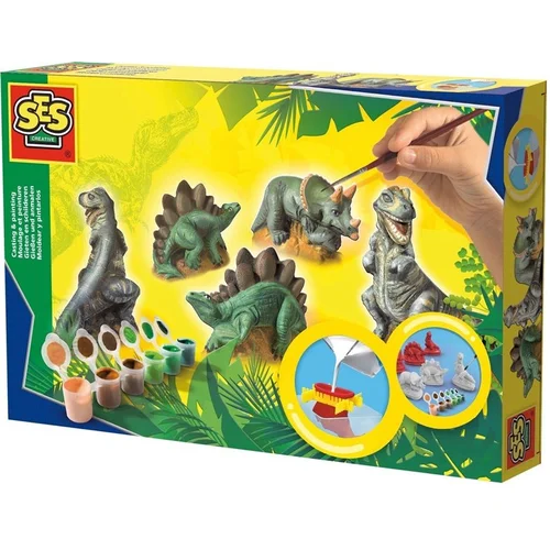SES Creative Gipsinių figūrų gaminimo rinkinys Dinosaurs 01406 image 1