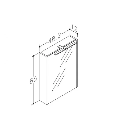 Kame SCANDIC LED Veidrodinė spintelė IP44 50 cm image 3