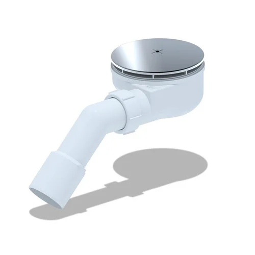Ani Plast E351CEU Žemas sifonas dušo padėklui 90 mm Chrom image 1