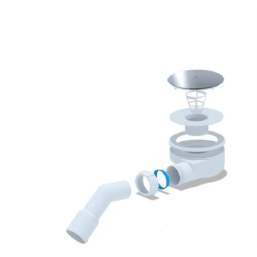 Ani Plast E351CEU Žemas sifonas dušo padėklui 90 mm Chrom image 2