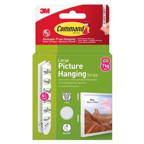 3M COMMAND T17206C, Balta, Plastikas, 4 poros image 1
