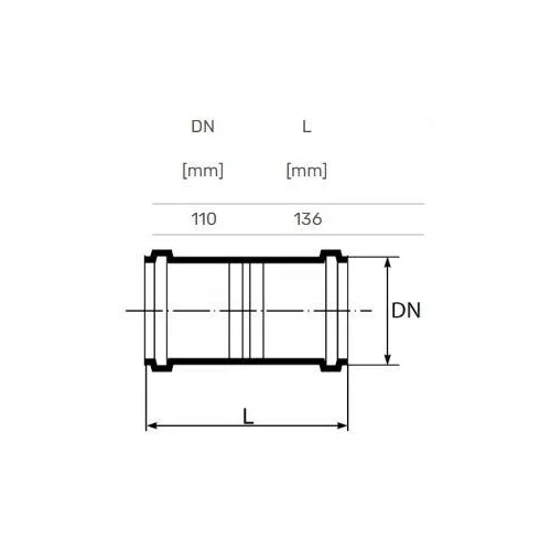 Magnaplast Ultra dB dviguba mova vidaus kanalizacijai, Ø110 mm image 2