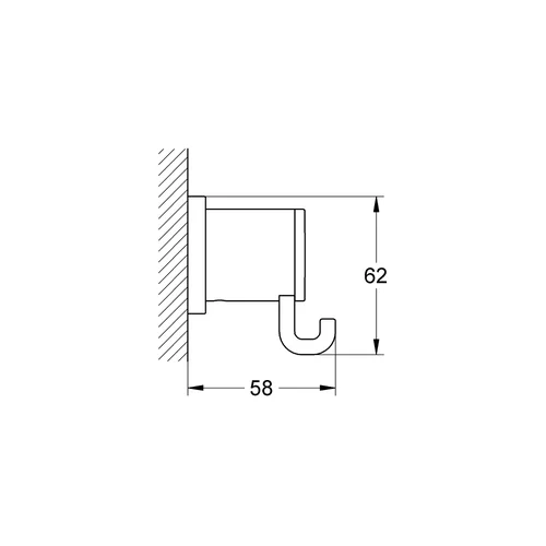 Grohe Allure 40284000 chromo Rankšluosčio kabliukas image 2