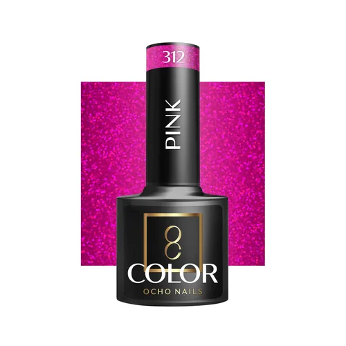 OCHO NAILS Pink 312 hibridinis nagų lakas, 5 g image 1
