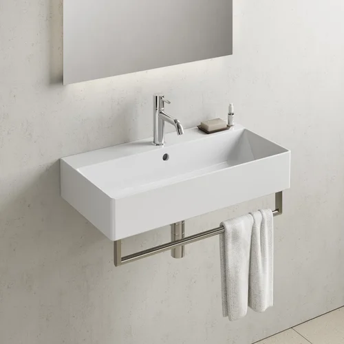 GSI KUBE X 70x37 Extraglaze® Pakabinamas praustuvas – Be rankšluosčio laikiklio image 1