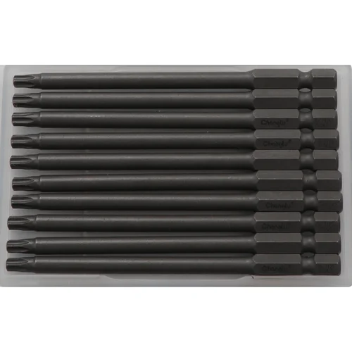 CHANGLU TOOLS Antgalis smūginis TORX su kiauryme 1/4" T25 x 100 mm, 10 vnt image 2