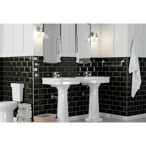 Golden Tile Metrotiles Black 10x20 cm image 2