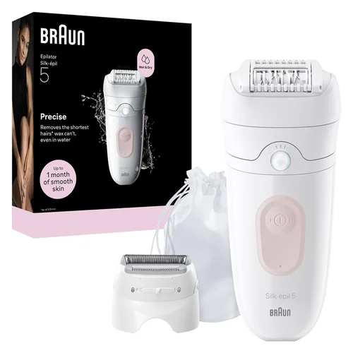 Braun Silk-épil 5 SE5-030 epiliatorius, balta/rožinė spalva image 3