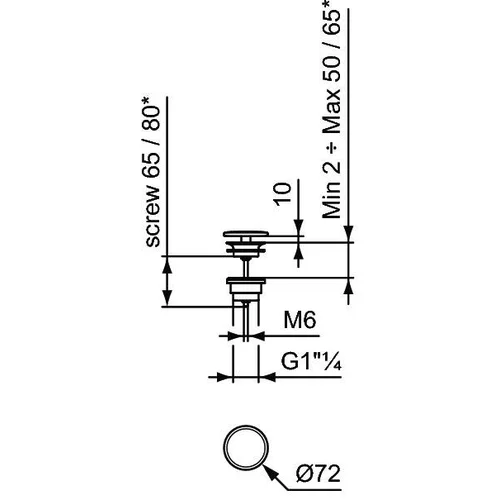 Ideal Standard Dugno vožtuvas keraminiu dangteliu G1 1/4, E211401, Baltas image 2