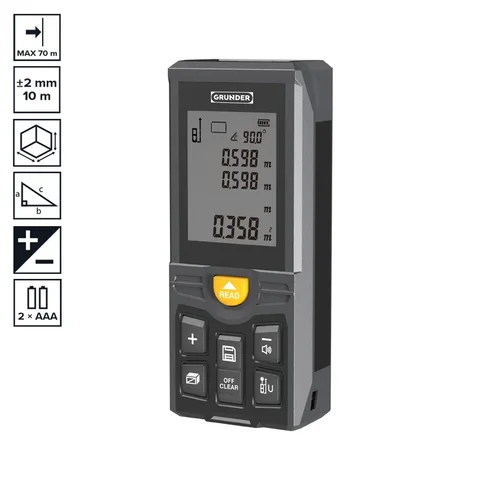 GRUNDER CJA70 Atstumo matuoklis, 0,05–70 m image 2