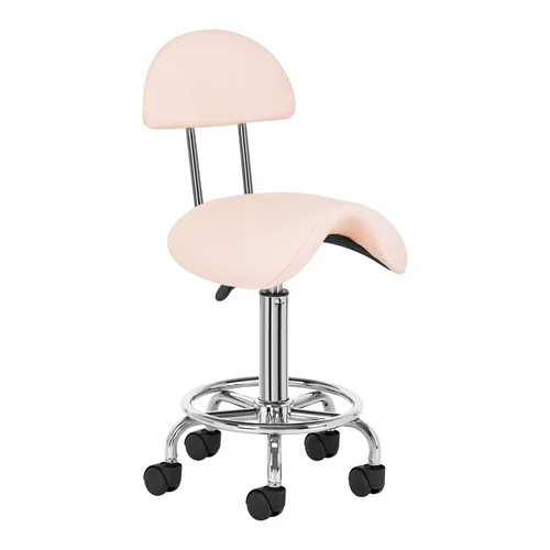 Activeshop 6001 rožinė balninė kosmetologinė kėdutė image 1