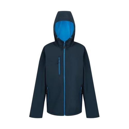 REGATTA TRA705 Softshell striukė su gobtuvu 3XL, Black/New Royal image 3