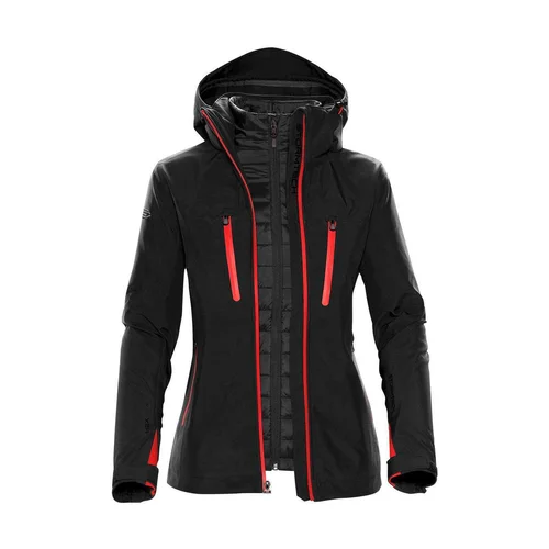 Stormtech XB-4W Striukė 3 viename, Moteriška, L, Juoda/Šviesiai raudona image 2