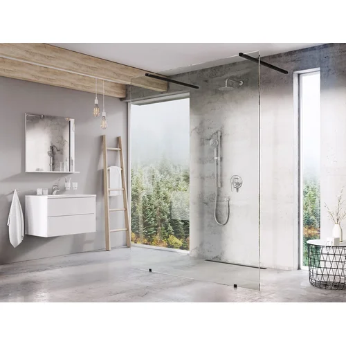 Walk-In Free Set 150, Juoda rėmo spalva, Skaidrus stiklas image 1