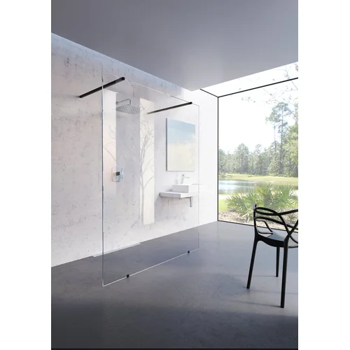 Walk-In Free Set 150, Juoda rėmo spalva, Skaidrus stiklas image 2