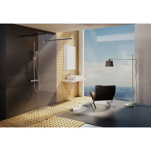 Walk-In Free Set 150, Juoda rėmo spalva, Skaidrus stiklas image 3