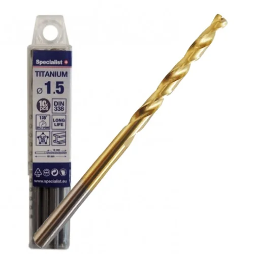 Specialist+ Titan metalo grąžtas 1.5 mm, 10 vnt image 1