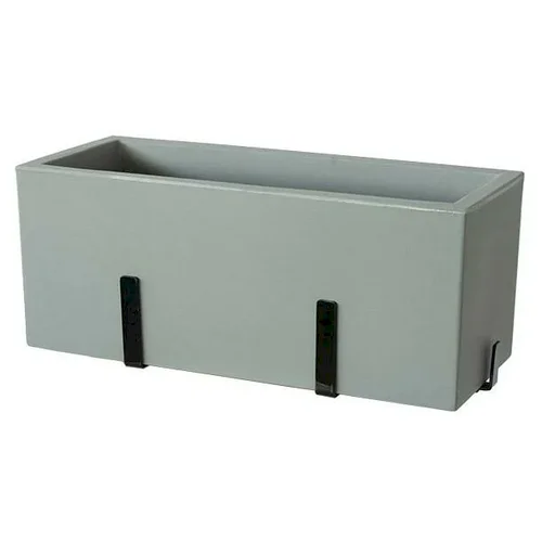 Teraplast 60x25x25cm pakabinamas lovelis su lėkštele KIT Schio Cassa 60, betono spalvos image 1
