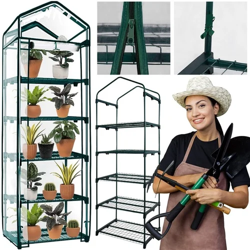 Springos GT0007 Mini šiltnamis, 70 cm × 50 cm × 190 cm image 3