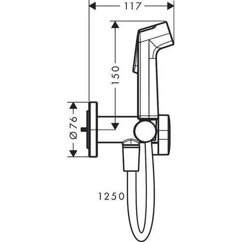 Hansgrohe Bide rankinis dušas 1jet S EcoSmart 125 cm 29232340 image 2