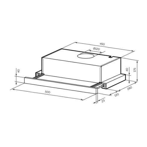 Schlosser H3062W-50, 50 cm įmontuojamas gartraukis image 2