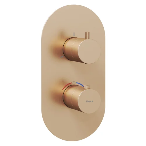 ES 067.60RGB.O3.RB07C Termostatinis potinkinis maišytuvas 3 funkcijų be korpuso, Rose Gold Brushed image 2