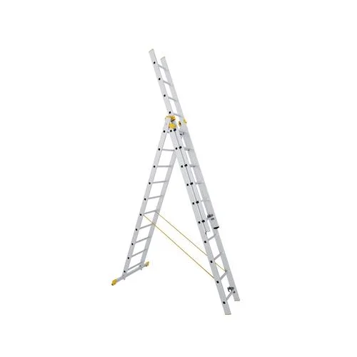FORTE Kopėčijos aliuminės dvipusės 3 dalių 3x10 pakopų 299–695 cm image 1