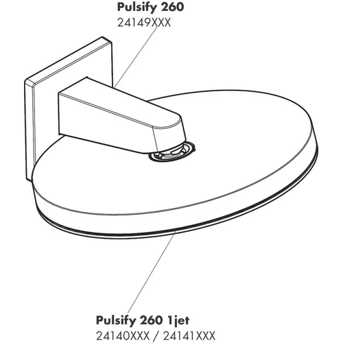 Hansgrohe Pulsify 24149000 dušo galvos laikiklis chromas image 2