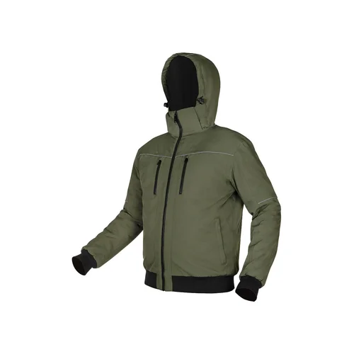 NEO TOOLS OUTDOOR Izoliuota striukė su gobtuvu, Žalia, M dydis image 1