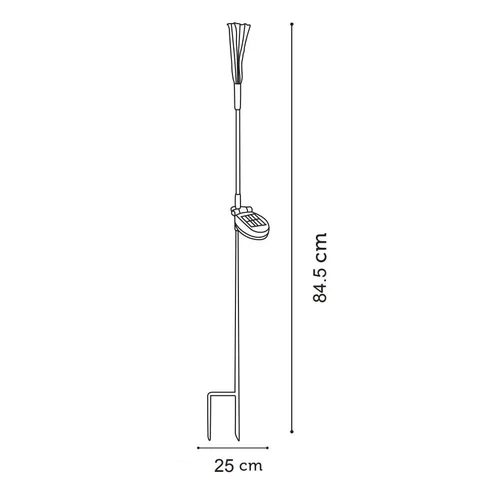 Firework ESL-95 įkraunamas saulės šviestuvas 0.132 W, IP44, Juodas/Pilkas image 3