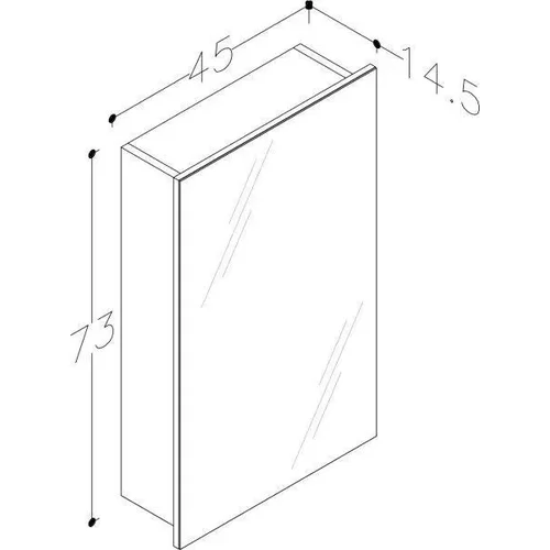 Veidrodinė spintelė Raguvos Baldai BATHROOM SIKO AVM45, 45 cm, balta image 2