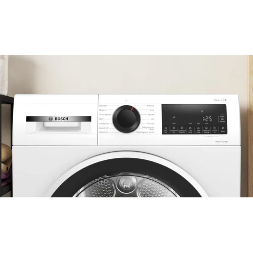 BOSCH Serija 6 WQG2420WSN džiovyklė su šilumos siurbliu, 9 kg image 3