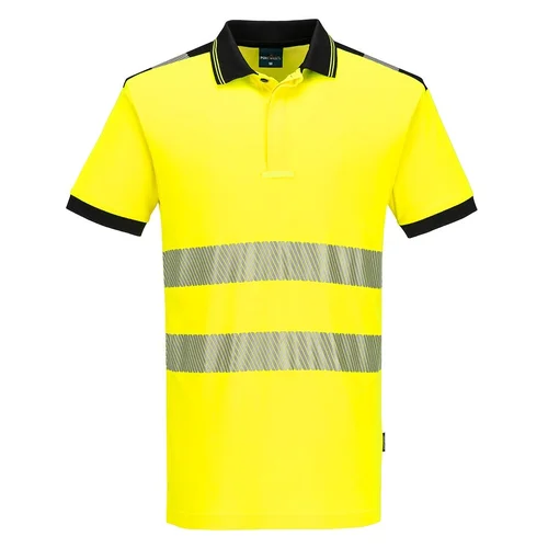 PORTWEST PW317 polo marškinėliai trumpomis rankovėmis, M, Yellow/Black image 1