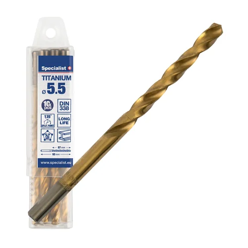 Specialist+ TITAN metalo grąžtas 5.5 mm, 10 vnt. image 1