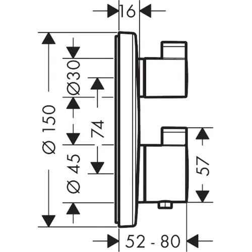 Hansgrohe Ecostat S 15757000 potinkinis maišytuvas image 3