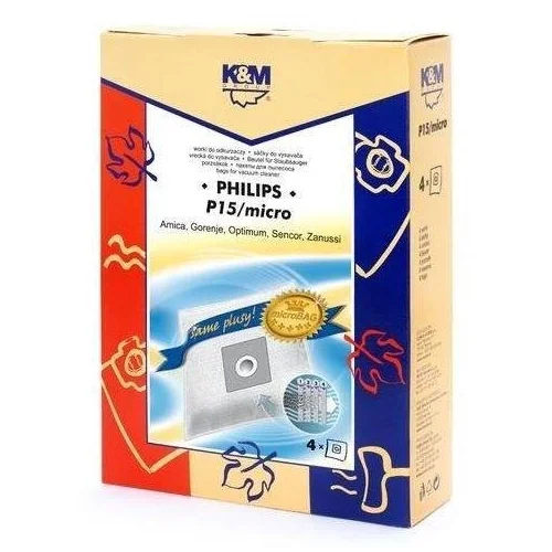 K&M P15 Mikro dulkių siurblio maišeliai, 4 vnt image 2