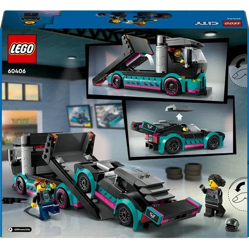 LEGO 60406 Race Car and Car Carrier Truck image 2