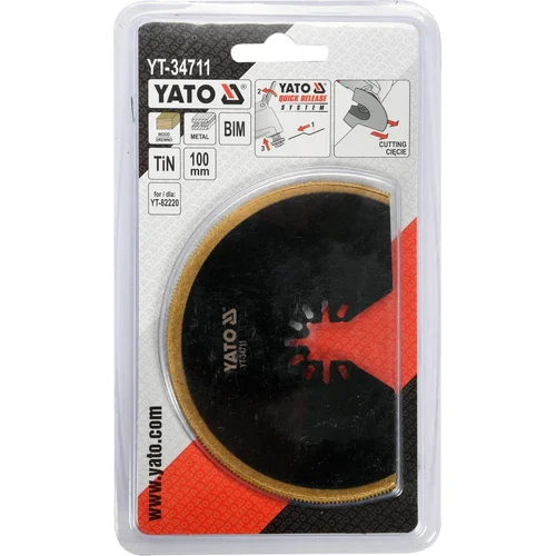 Yato BIM-TIN Ašmenys pjūkliniai daugiafunkciniam prietaisui YT-82220, YT-82818, YT-82819, 100 mm Titano image 3
