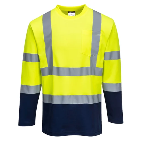 PORTWEST S280 Ilgomis rankovėmis XL Yellow/Navy image 2