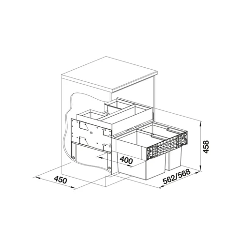 Blanco Select II 60/2 Orga Juoda image 3