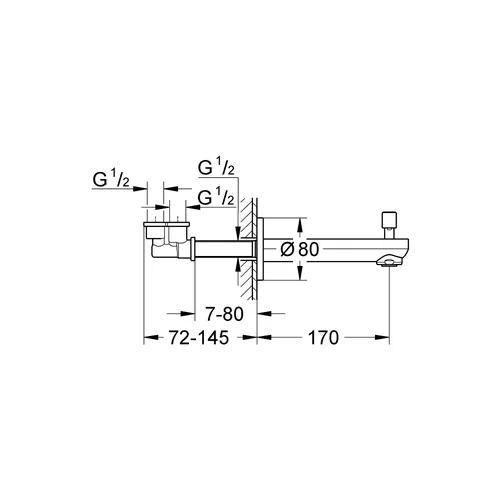 Grohe EUROSMART COSMOPOLITAN 13262000 vonios snapas image 2