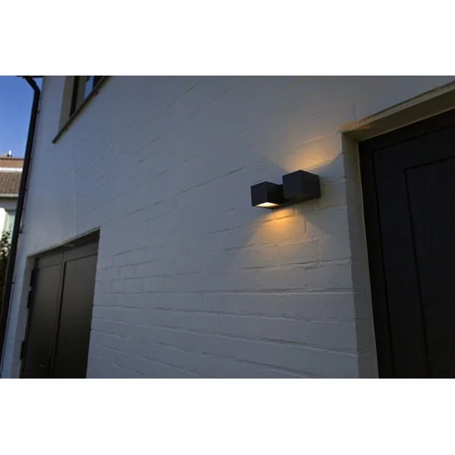 Lutec Sieninis Fari LED 10W 1200LM 3000K IP54 Tamsiai pilka image 2